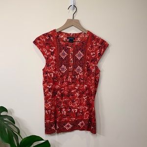 Lucky Brand Bandana Print Top